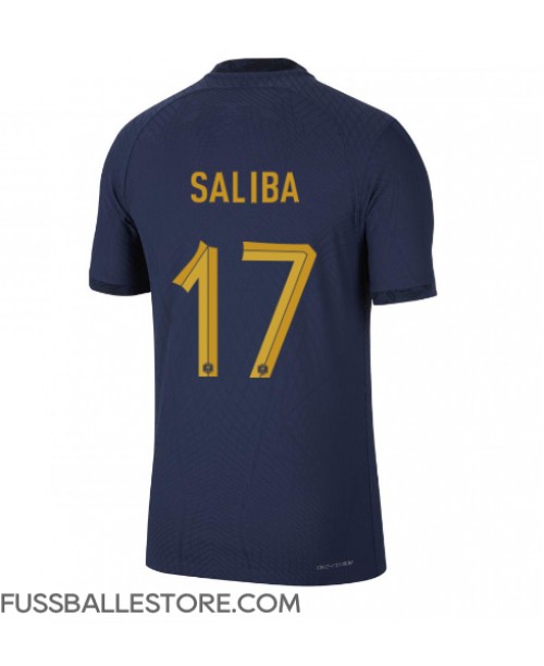 Günstige Frankreich William Saliba #17 Heimtrikot WM 2022 Kurzarm